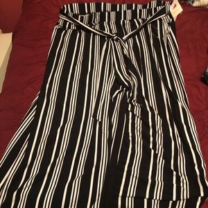 Wide leg striped pant NWT